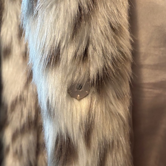 Karl Lagerfeld Cream and Black Faux Fur Teddy Jacket animal print leopard - Picture 4 of 5